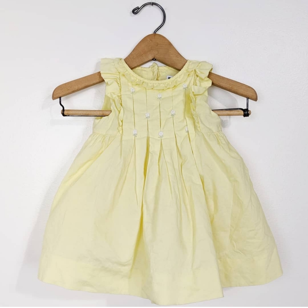 Janie and Jack Light Yellow Dress Sz 6-12m